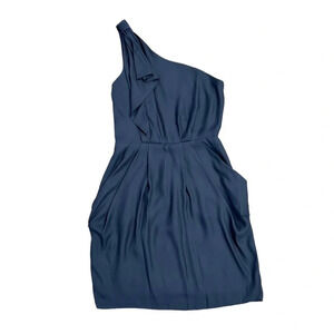 BCBGeneration One Shoulder "stormy sky" Dress Size XS EUC